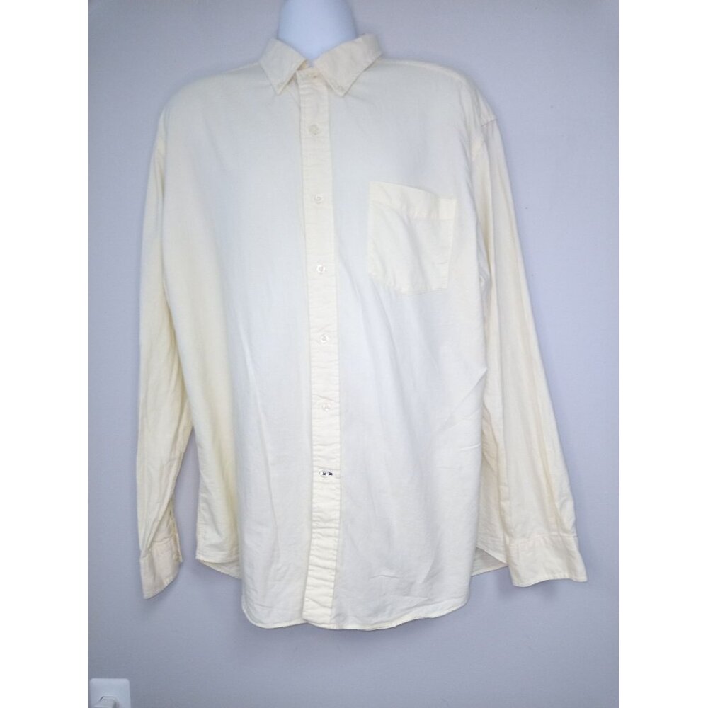 Nautica Heritage Slim Fit Yellow Button Down Shirt Size XL